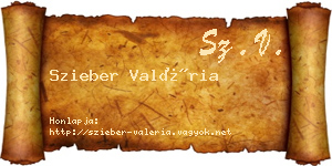 Szieber Valéria névjegykártya