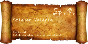 Szieber Valéria névjegykártya