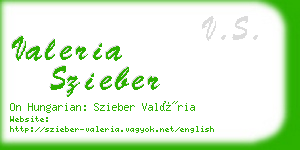valeria szieber business card